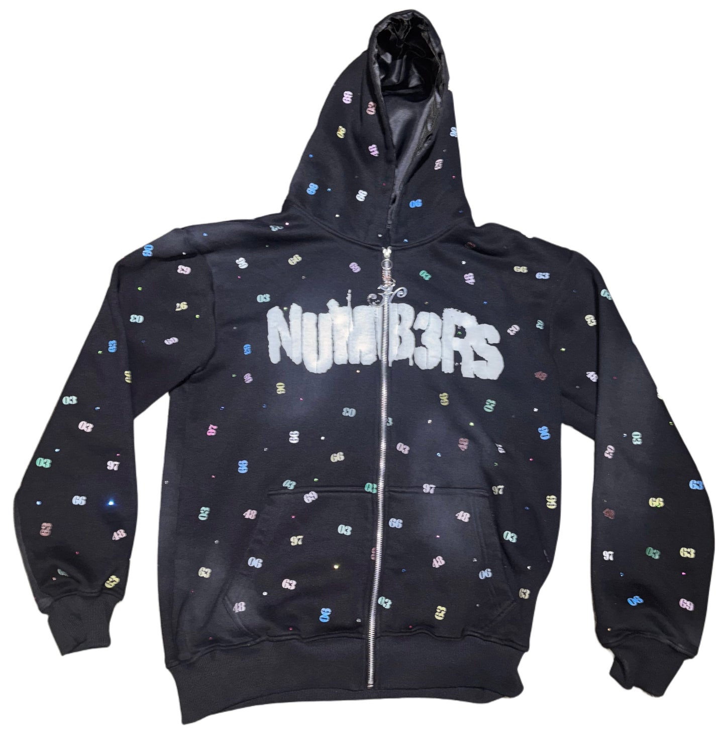 BLACK NUMB3RS ZIP UP