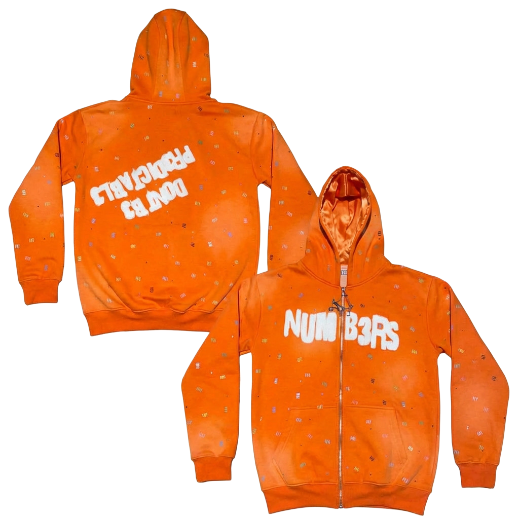 ORANGE NUMB3RS ZIP UP