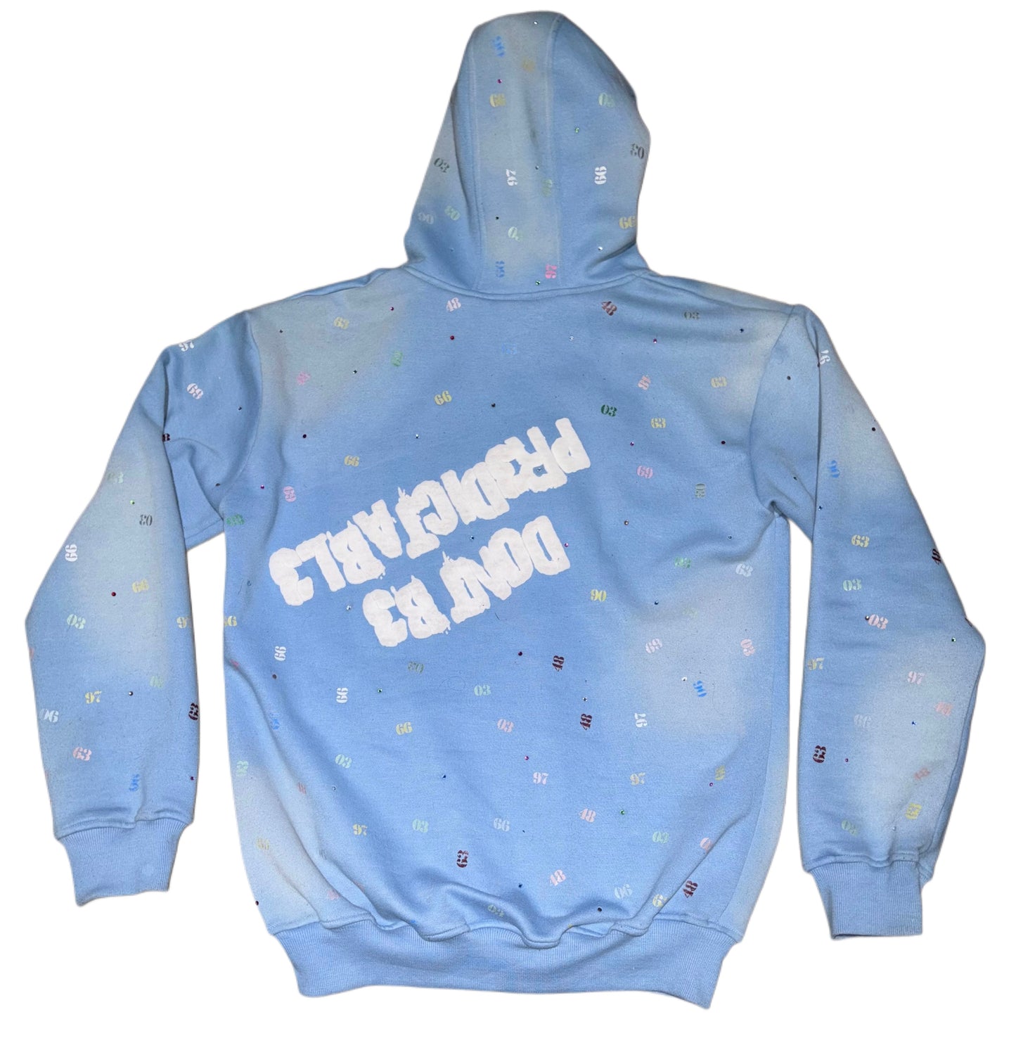 BABY BLUE NUMB3RS ZIP UP