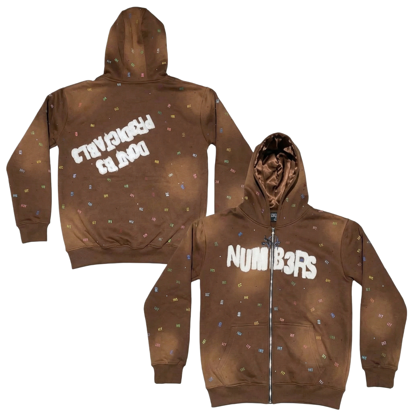 BROWN NUMB3RS ZIP UP