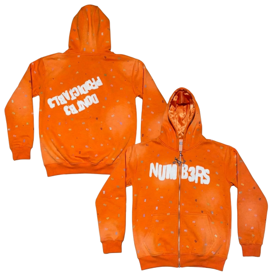 ORANGE NUMB3RS ZIP UP