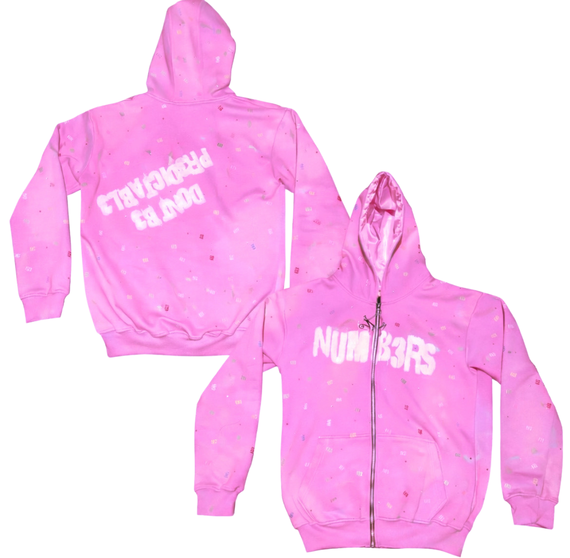 PINK NUMB3RS ZIP UP